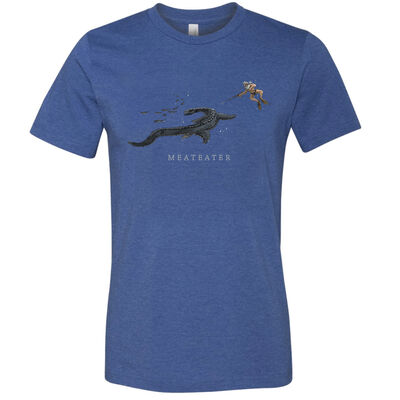 Gnome Spearfishing for a Mosasaurus T-Shirt