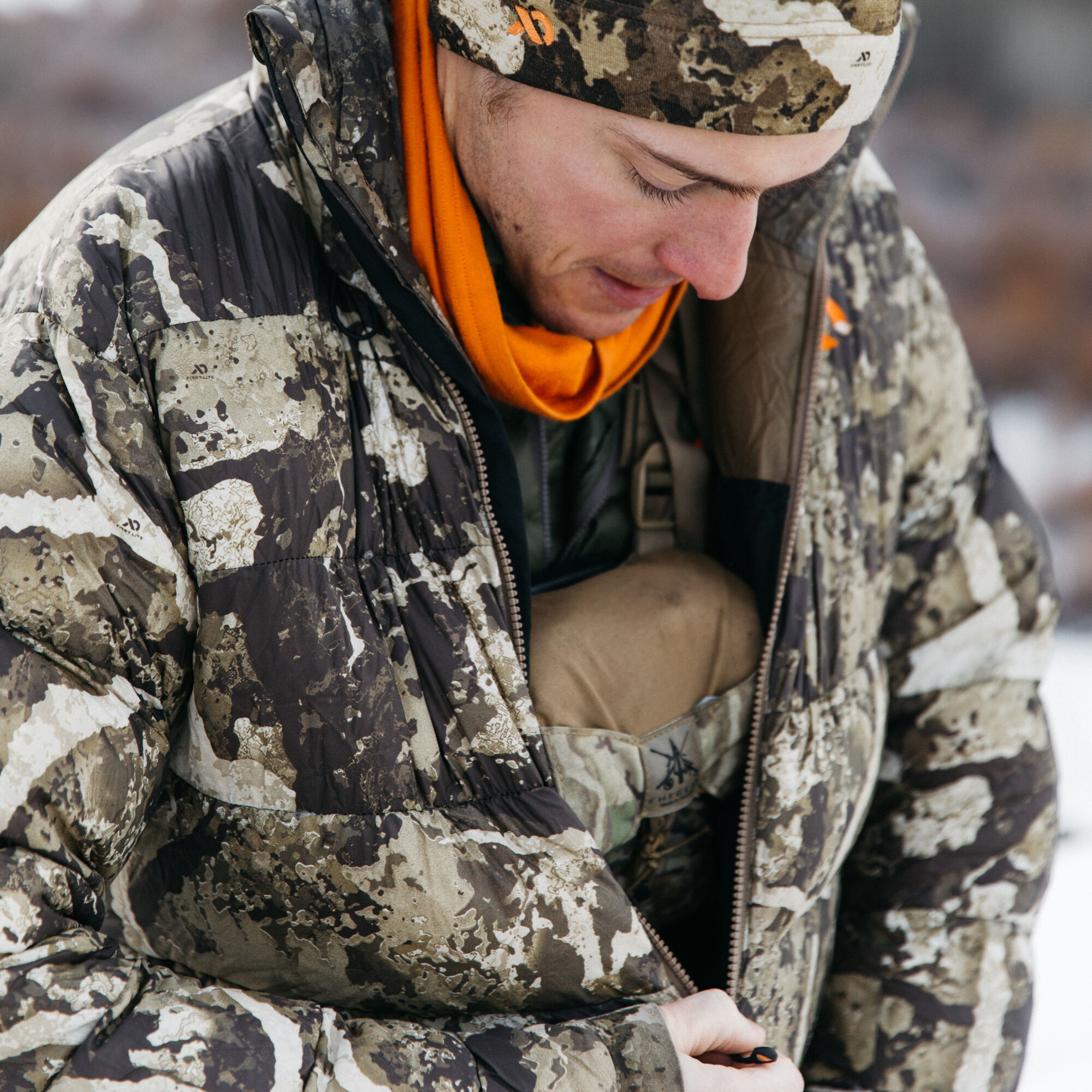 Down filled best sale hunting jacket